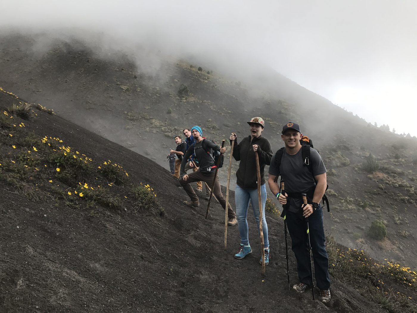 Bidwell Cranage trekking abroad with a hiking group